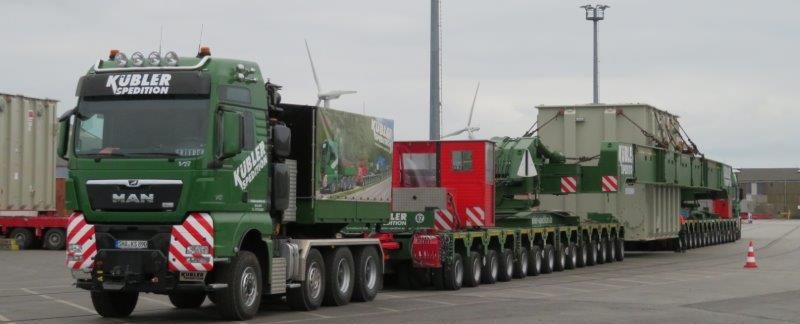 Trafotransport für den Nordlink durch die Spedition Kübler.