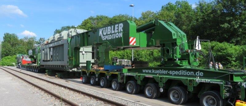 Trafotransport Spedition Kübler - Tragschnabel auf Schiene & Straße